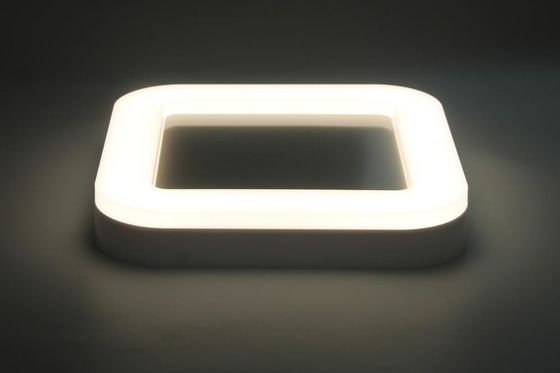 24w 1800lm Surface Mounted Led Light Fixtures IP65 Square ABS Outdoor 3000K