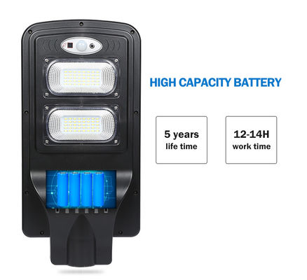 1300Lm 64WH Outdoor Led Solar Street Light , RoHS Solar Battery Street Light