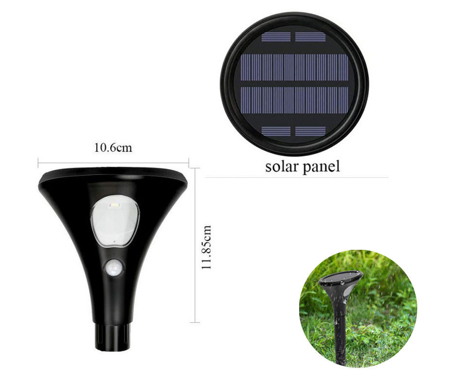61.85CM Connectable Solar Spike Garden Lights , 6500K Solar Powered Lawn Lights
