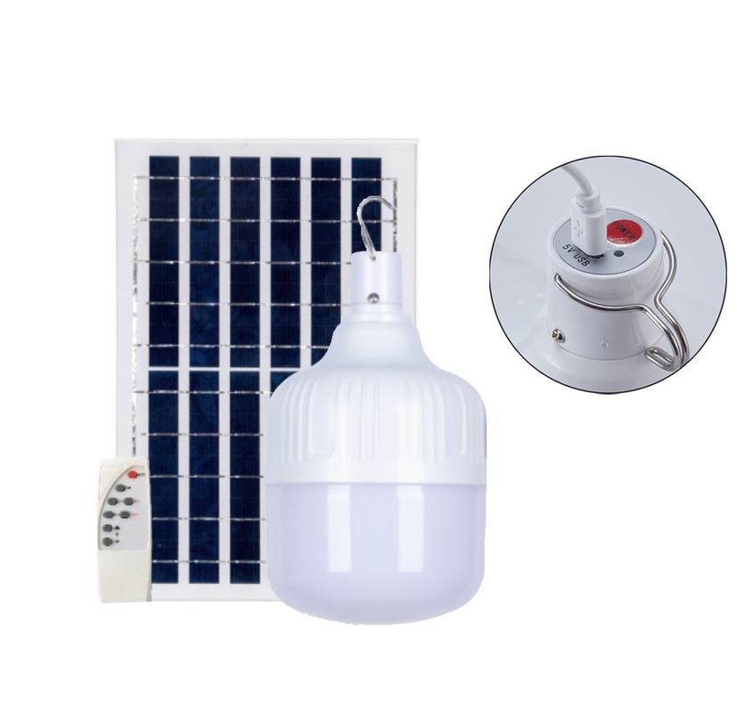 LiFePO4 SMD5730 Rechargeable Solar Powered Lamp 570lm Led Emergency Bulb